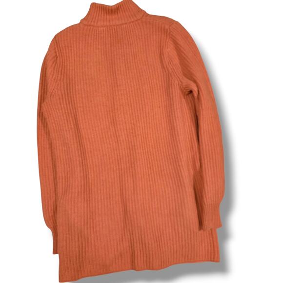Soft Surroundings Women’s Rust Orange Knit Button Collar Sweater Medium - Picture 4 of 8